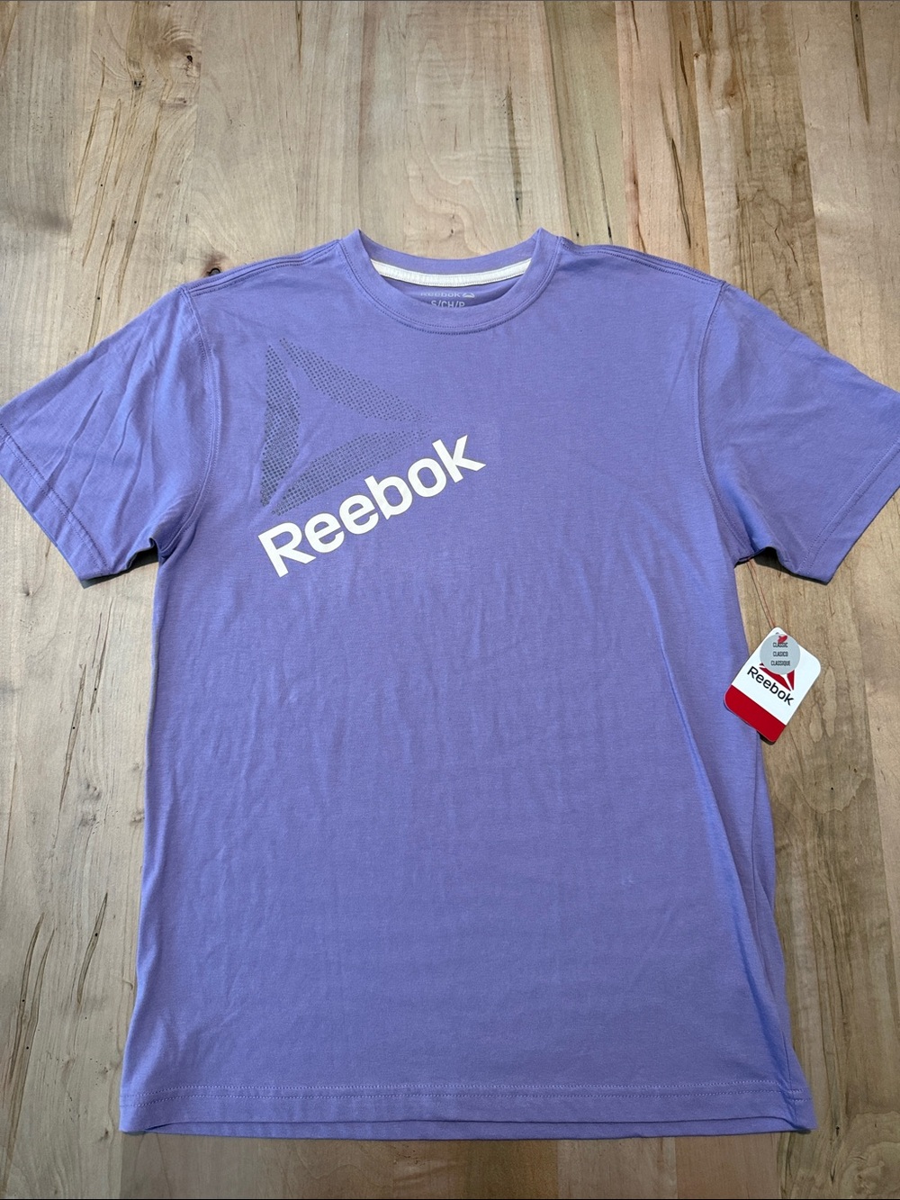 Reebok Lavender Short-Sleeve Logo Tee